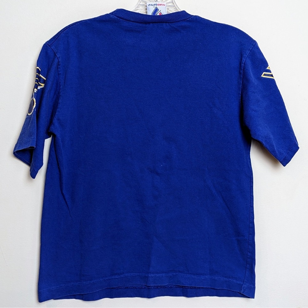 VTG St Louis Blues NHL Jersey Shirt Hull Youth M 10/12 90s Single Stitch USA - Picture 8 of 8
